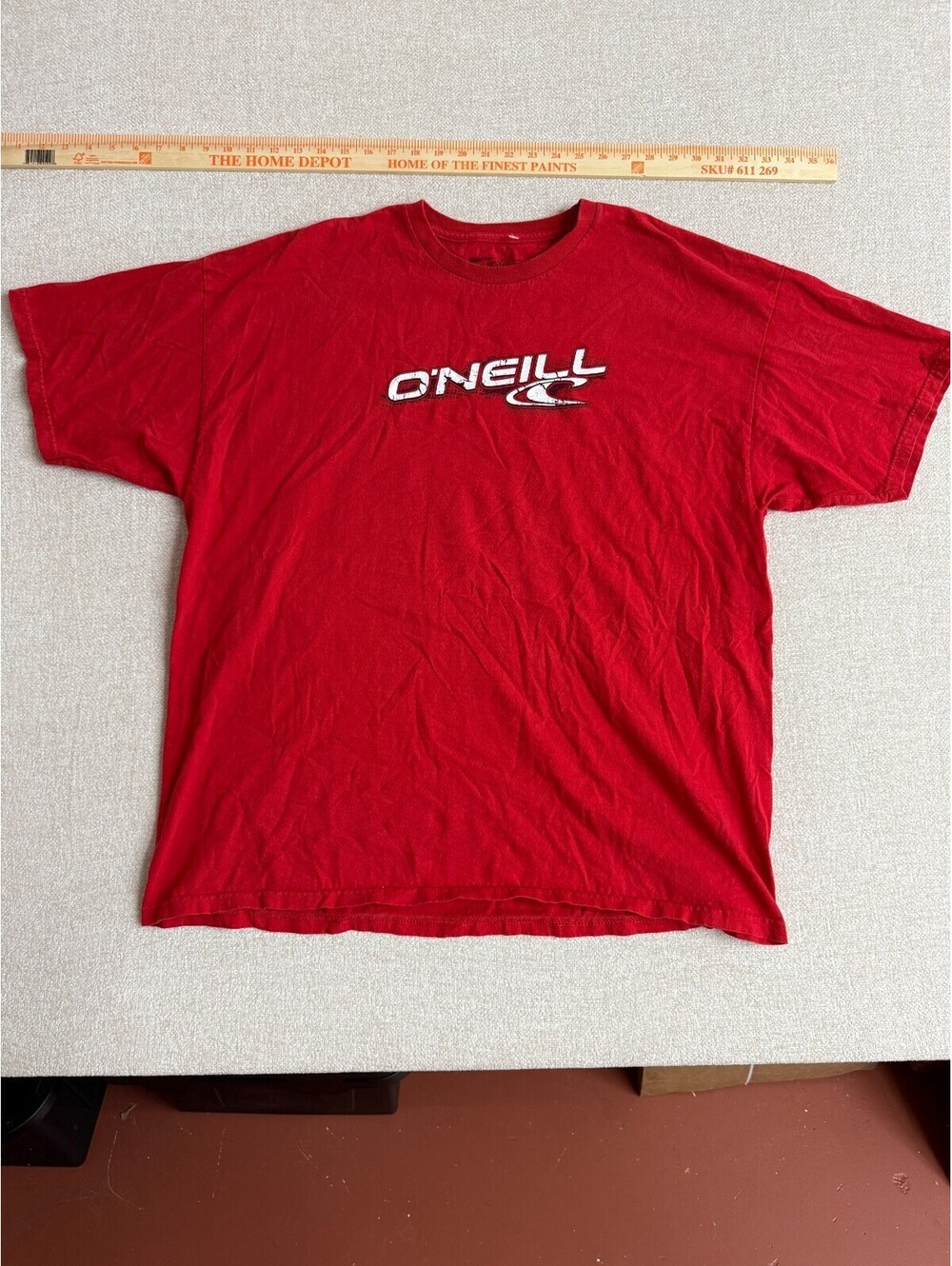 O'Neill Mens Red Short Sleeve Graphic T-Shirt XXL Extra Extra Large Surf Skate
